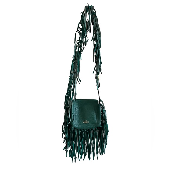 Authentic Green Valentino Tassel Purse - Picture 2 of 7